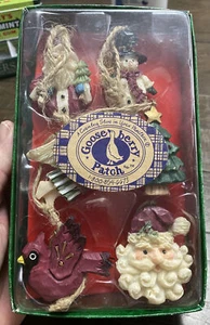 Santa’s World Kurt Adler Lot of 6 Resin Xmas Ornaments Gooseberry Patch - Picture 1 of 11