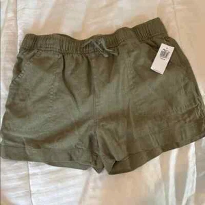 Old Navy Girls Olive Green Drawstring Shorts Elastic Waist Sz L (10-12) - Picture 1 of 1