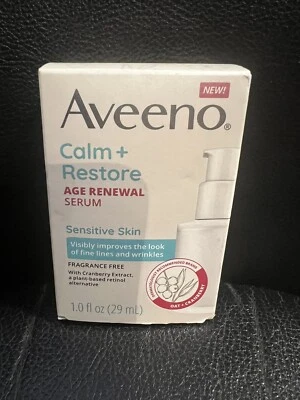 Aveeno Calm + Restore Age Renewal Serum, Sensitive Skin (1fl/29ml) New - Image 1 of 2