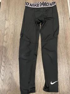 Boys Nike pro spandex Running Compression Tights Medium M Black - Picture 1 of 1