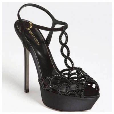 Sandalias con correa en T Sergio Rossi Swarovski 40 EUR/10 US $990 Foto 1 de 4