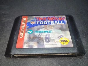 Troy Aikman NFL Football Sega Genesis EXMT condition authentic game cartridge - Picture 1 of 3