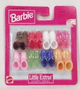 Barbie Little Extras Zapatos Deportivos Mattel 67036-84 Nuevos en Pack 1998 8 Pares - Imagen 1 de 5