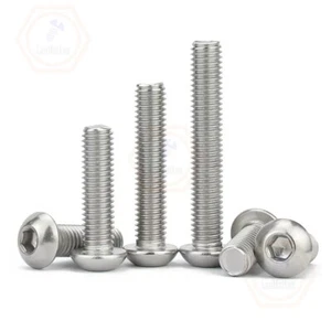 10#-24 10#-32 British 304 Acero Inoxidable Allen Hexagonal Enchufe Botón Cabeza Tornillos Pernos - Imagen 1 de 3
