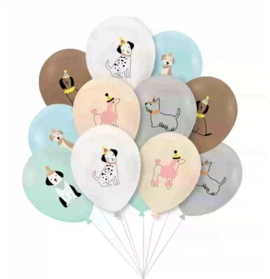 12 12" Cartoon Dog Balloon Pet Animal Birthday Party Decoration Quality Latex - Image 1 of 4