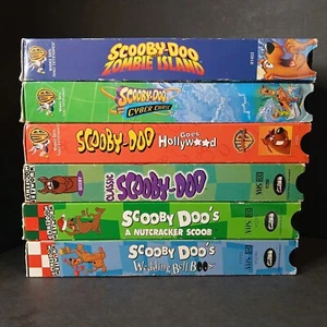 Scooby-Doo Lot of 6 (VHS) Sleeves, Good Condition, TESTED - SHIPS FREE - Picture 1 of 22