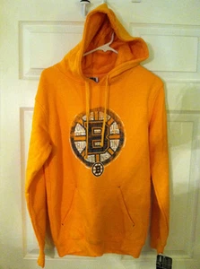 Boston Bruins Hooded Sweatshirt. Small. Yellow w/Logo. Brand New - Picture 1 of 3