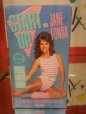 Start Up With Jane Fonda (VHS, 1987) 80s Aerobics Exercise Video Foto 1 de 3