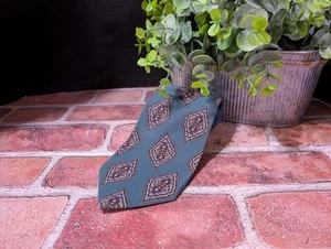 Corbata para hombre Pierre Cardin corbata seda azul granate blanco diseño geométrico diamante - Imagen 1 de 7