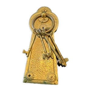 Llavero de latón vintage llavero puerta llamador - Imagen 1 de 3