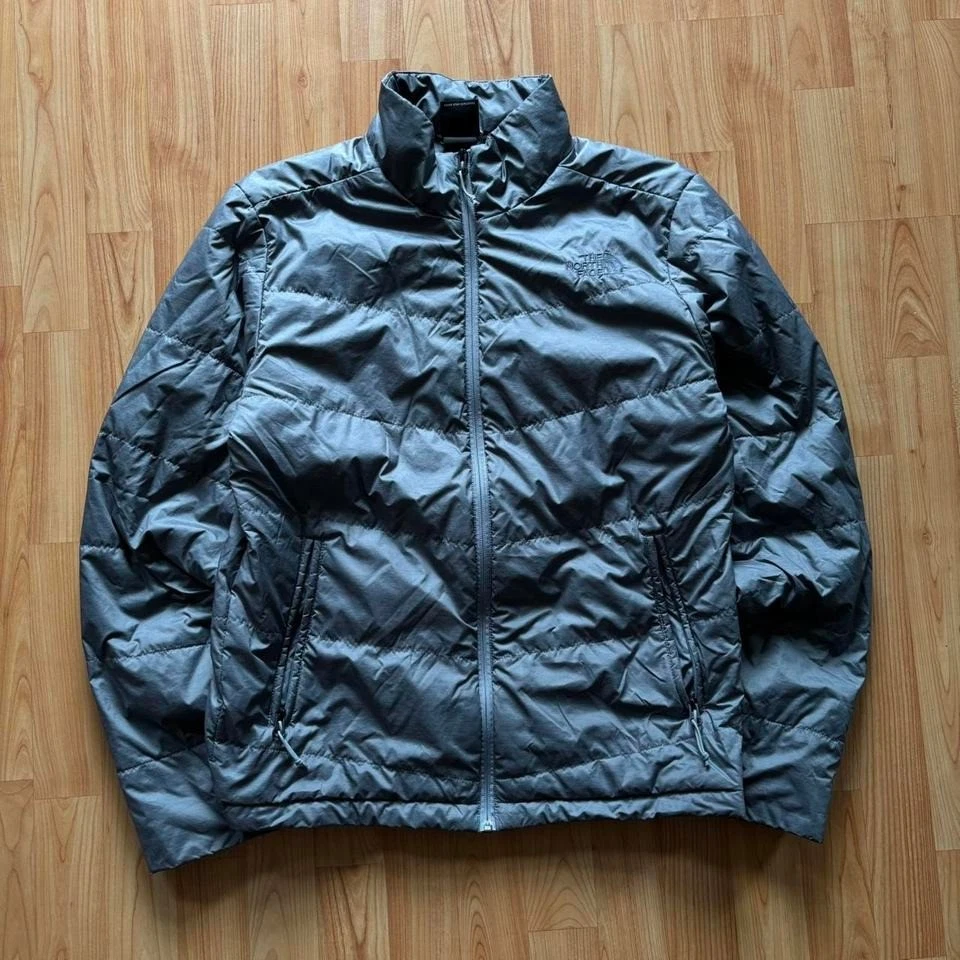 Винтажный Y2K необходимый north face молнии пуховик куртка мужской размер S! - Изображение 1 из 4