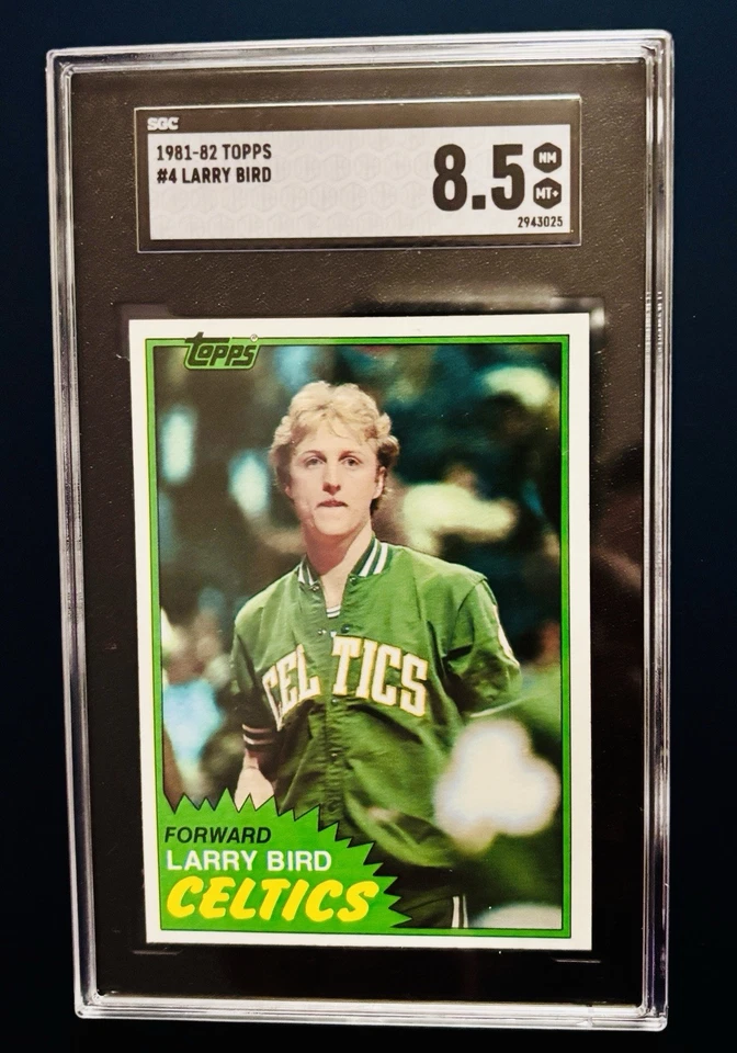 1981 LARRY BIRD Topps  #4 -  (RC) -  SGC 8.5* - Boston Celtics HOF - Image 1 of 2