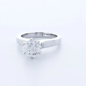 2ct E SI2 Round Natural Diamond 18ky Gold Classic Solitaire Engagement Ring - Picture 1 of 3
