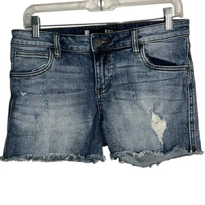 KUT from the Kloth Gidget Fray Hem Denim Shorts Size 4 Distressed Jean Cutoffs - Picture 1 of 7