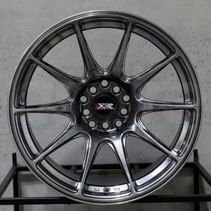 4-New 17" XXR 527 Wheels 17x7.5 4x100/4x114.3 40 Chromium Black Rims 73.1 - Picture 1 of 5