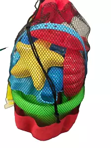 Sand Toys TODDLER 20 piece BEACH BACKPACK SET, 6" BUCKET w Shovel, Rake more NEW - Picture 1 of 11