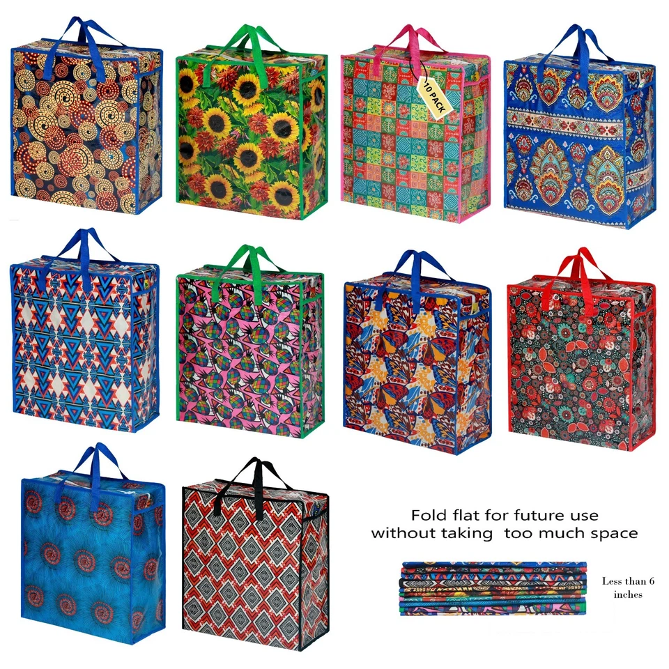Storage & Moving Tote reusable space saver heavy duty foldable multi design Bags - Image 1 of 1