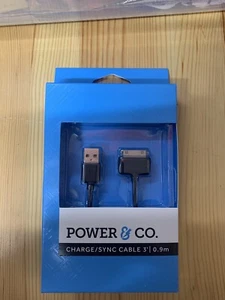 Power & Co. 30-Pin Charge & Sync Cable NEW (iPhone iPod iPad) - Picture 1 of 5