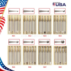 5-25PCS Dental Operative Contra Angle Bur Carbide Round Latch RA 1 2 3 4 5 6 7 8 - Picture 1 of 105