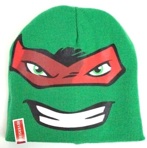 Teenage Mutant Ninja Turtle Boys Beanie Hat Leonardo RaphaelReversible Halloween - Picture 1 of 3