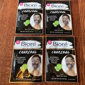 Lot 4 Biore Charcoal Whipped Purifying Detox Mask For Oily Skin New - Picture 1 of 3