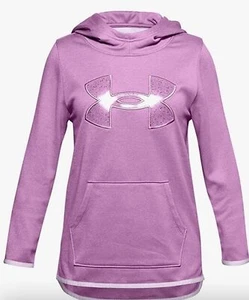 Under Armour Girls Fleece glitter Graphic Hoodie size youth XL. (e5) - Picture 1 of 5