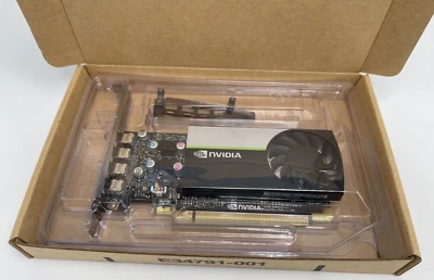PNY Nvidia T1000 4GB GDDR6 4x Mini DisplayPort DP PCIe 3.0 x16 GPU Graphics Card - Image 1 of 3