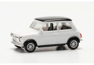 Herpa Mini Cooper classica bianco/nero 1:87 421058 modellismo - Immagine 1 di 4