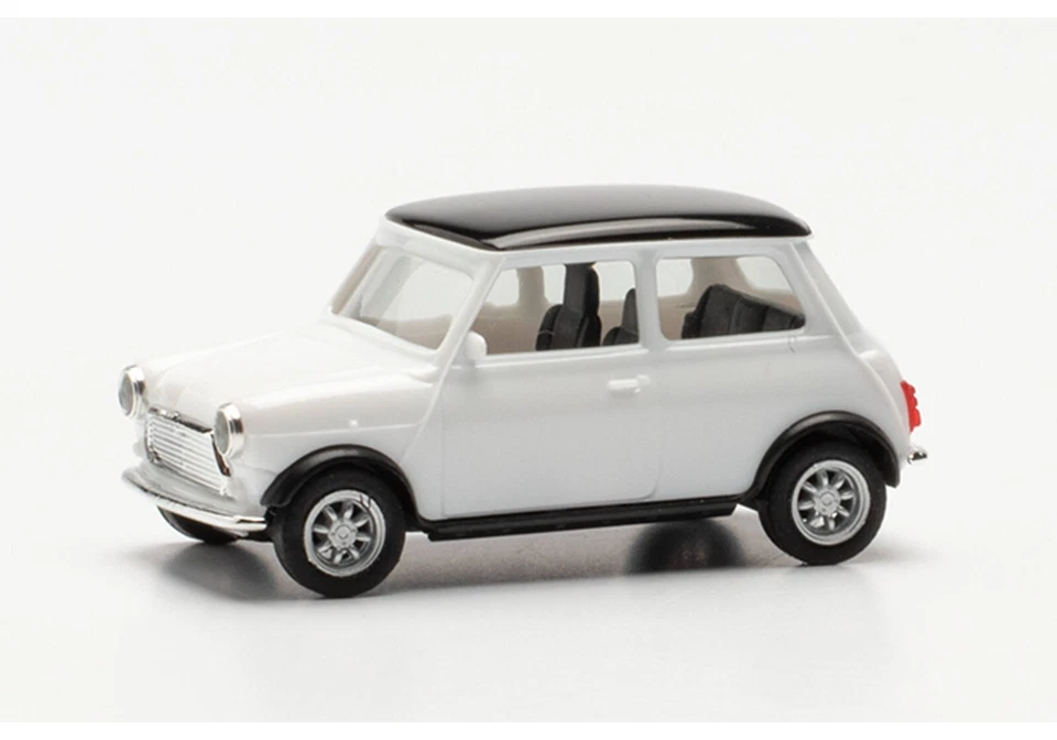 Herpa Mini Cooper classica bianco/nero 1:87 421058 modellismo - Immagine 1 di 4