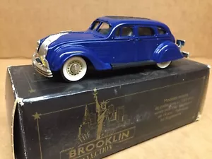 BROOKLIN MODEL 1:43 METAL 1934 CHRYSLER AIRFLOW 4 DOOR SEDAN DR. BLUE BRK. 7 MIB - Picture 1 of 7