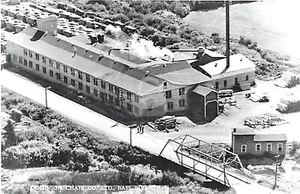 Bass River N.S. Canada Dominion Chair Co. LTD. Aerial View RPPC Postcard Copy - Picture 1 of 2