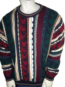Vintage Disney Catalog Mickey Mouse Size XXL Heavy Cotton Jacquard Style Sweater - Picture 1 of 5