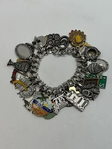 Vintage TOPS / KOPS Club Bettelarmband 6,75” mit 30 Charms - 70’er-80er Jahre - Bild 1 von 13