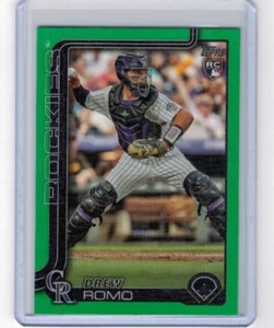 2025 Topps Series 1 Drew Romo Green Foil Rookie RC #'ed 99/99 #296 - Picture 1 of 1