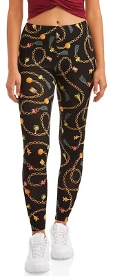 NO BOUNDARIES JUNIORS’ CHRISTMAS LEGGINGS PENDANTS BLACK L  (11-13) NWT [CHR3] - Image 1 of 4