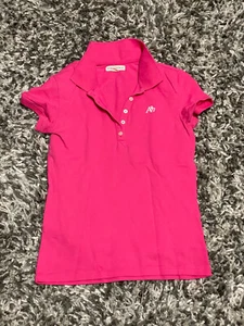 Aeropostale Girls Pink Polo Shirts  School Work Casual  M - Picture 1 of 4