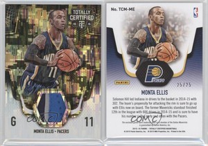2015-16 Panini Totally Certified Materials Camo /25 Monta Ellis #TCM-ME
