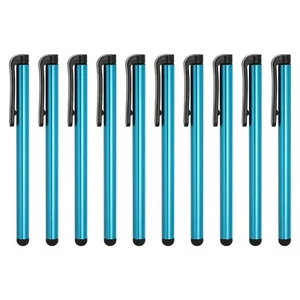 10pcs Stylos pour Écrans Tactiles Universel Crayon Sensibilité Clair Bleu - Photo 1 sur 7