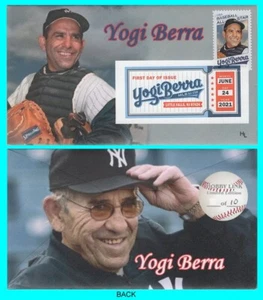 Yogi Berra Ersttagsbrief mit Farbstempel Type 1 - Bild 1 von 1