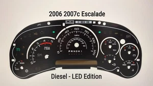 Escalade Gauge Face LED Edition for Silverado Sierra 2006 2007 Diesel Clusters - Picture 1 of 12