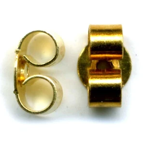 18ct Yellow Gold Butterfly Earring Back Scrolls Push Fit Medium (1pr) - FS18 - Picture 1 of 1