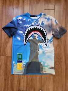 Hudson Outerwear RIO CHRIST THE REDEEMER Shark Mouth Jersey Mens T-shirt Medium