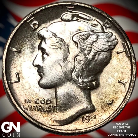 1945 P Mercury Dime  Q1005 Cover