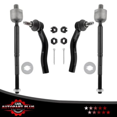 4x extremos de barra de amarre interior y exterior para Toyota Echo 2000 2001 2002 2003 2004 2005 Foto 1 de 4