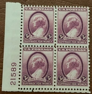 USA Briefmarken Scott Katalog #784 nummerierter Viererblock!  Geringer Versand! - Bild 1 von 1