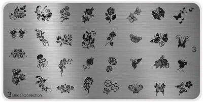 Bridal Collection 3 Flowers XL Stamping Image Plate MoYou Nail Fashion & Art