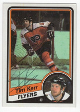 1984-85 Topps Hockey Tim Kerr Autographed Card - Philadelphia Flyers - TTM