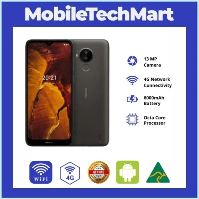 TELSTRA Nokia C30◉4G 4GX SmartPhone◉6.82" HD Screen◉32GB◉13MP◉Dark Grey◉Android - image 1 of 2