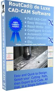 CAD CAM CNC Mill Software G-Code Mach 3 EMC2 GRBL Drufel Fanuc English Download - Bild 1 von 12