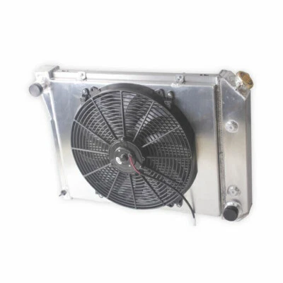 3-Row Radiator+Fan For 1968-1974 Chevy Nova Chevelle SBC / 1980-1987 Buick Regal - Image 1 of 4